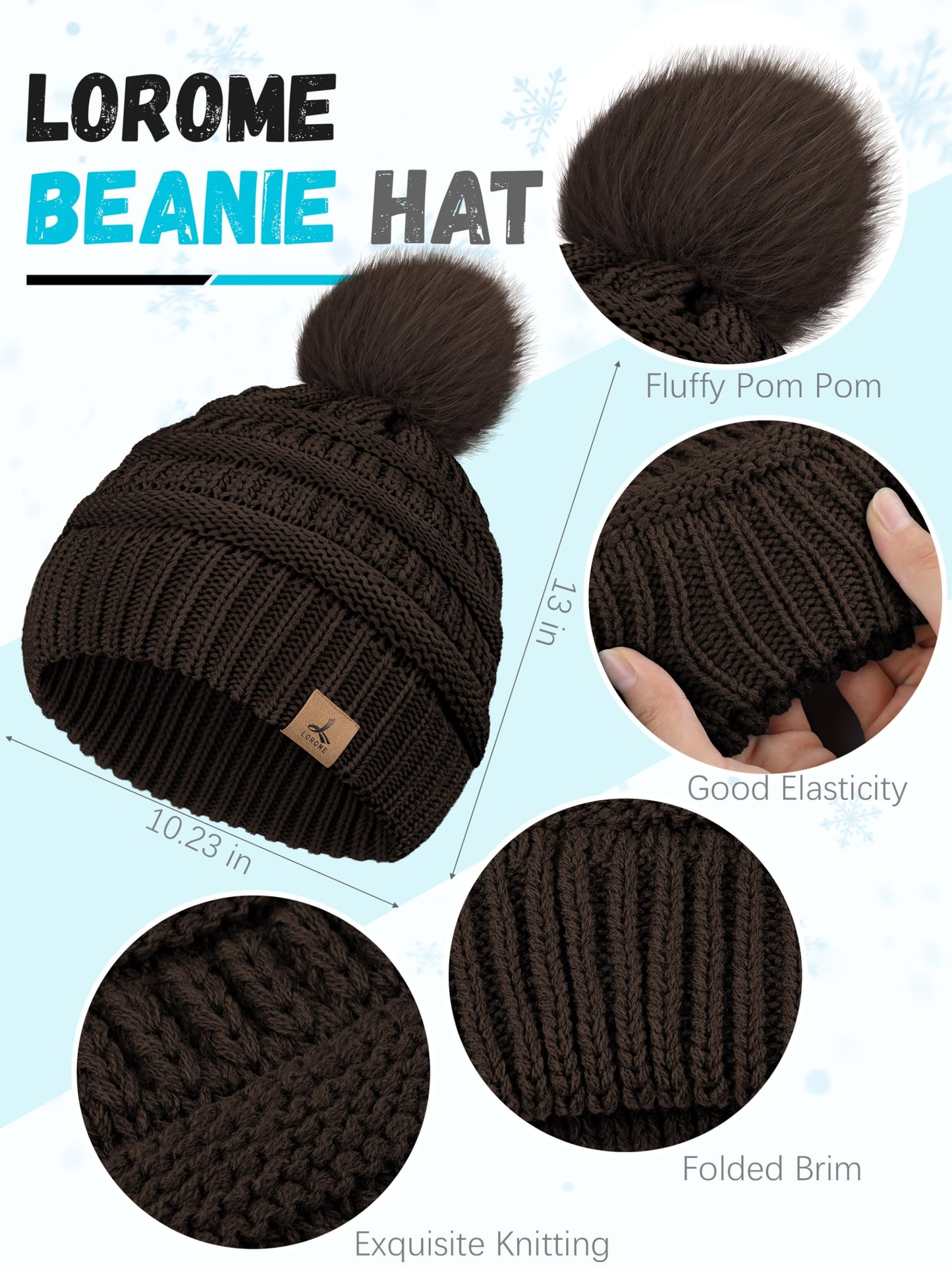 Winter Hat, Scarf, Gloves, and Ear Warmer Set for Women