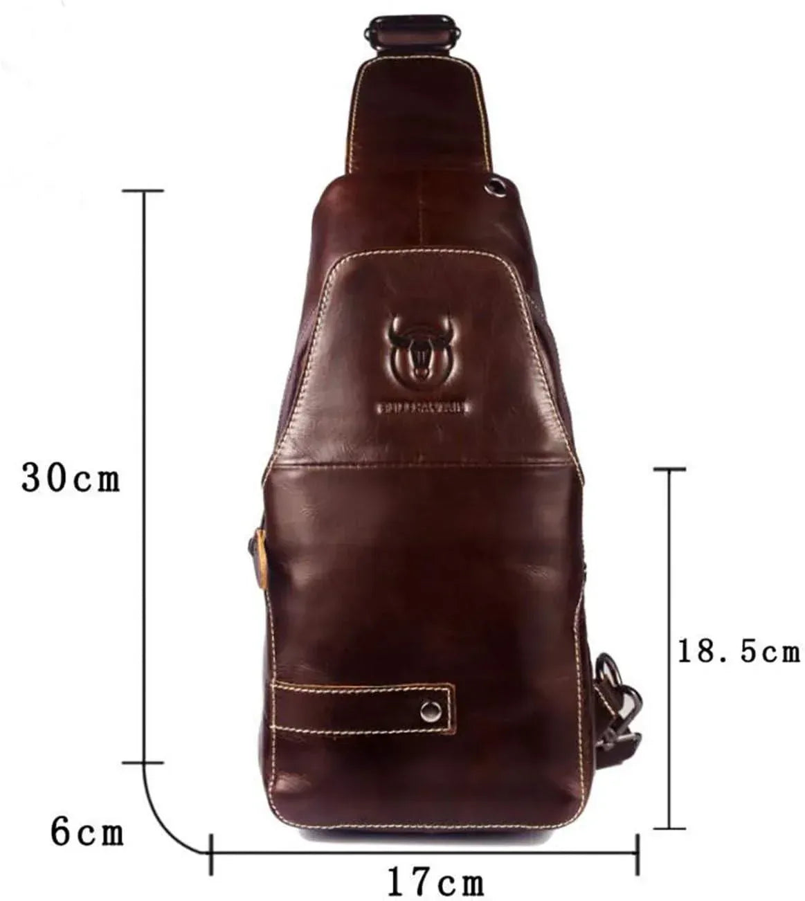 Leather Business Sling Bag – Compact & Timeless - Image #0