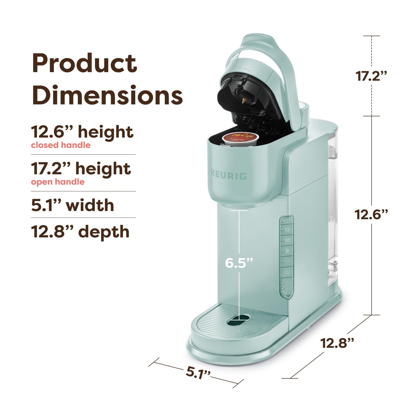 Keurig K-Express Single Serve K-Cup Pod Coffee Maker, 3 Brew Sizes, Strong Button Feature, 42oz Removable Reservoir, Black