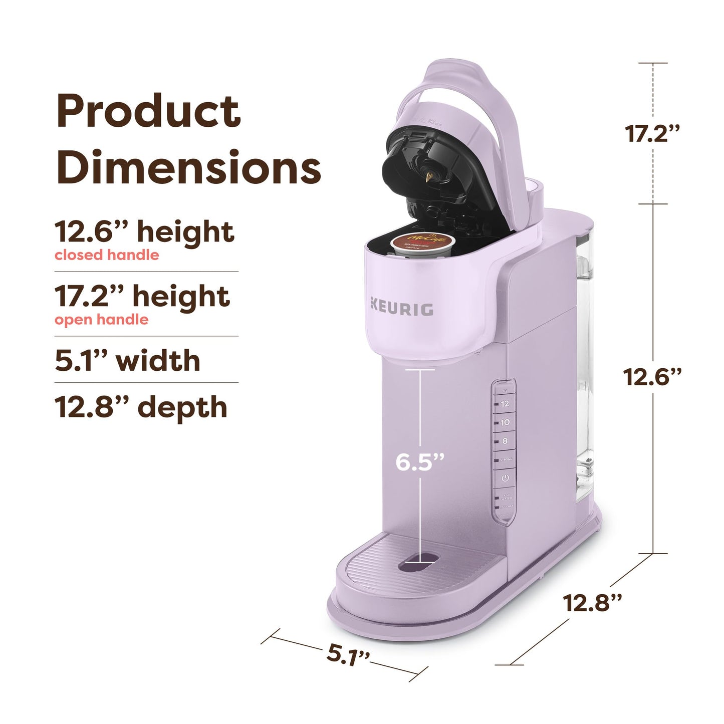 Keurig K-Express Single Serve K-Cup Pod Coffee Maker, 3 Brew Sizes, Strong Button Feature, 42oz Removable Reservoir, Black