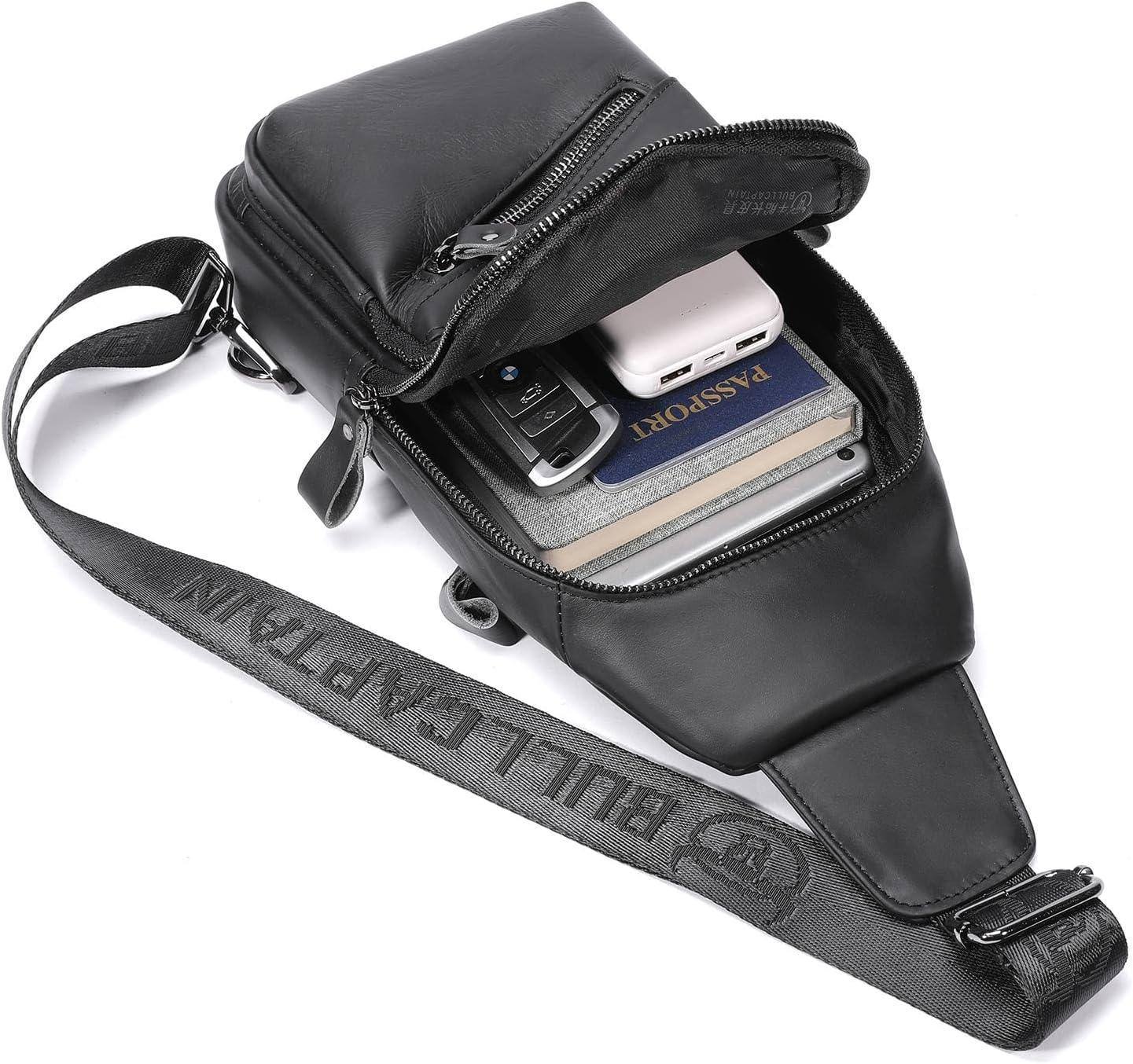 Premium Leather Sling Bag – Functional & Refined - Image #0