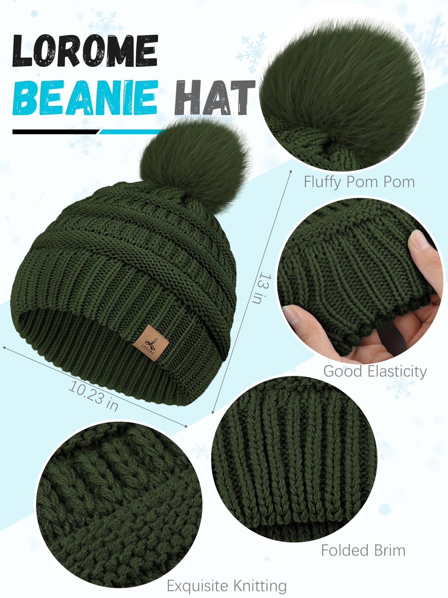 Winter Hat, Scarf, Gloves, and Ear Warmer Set for Women