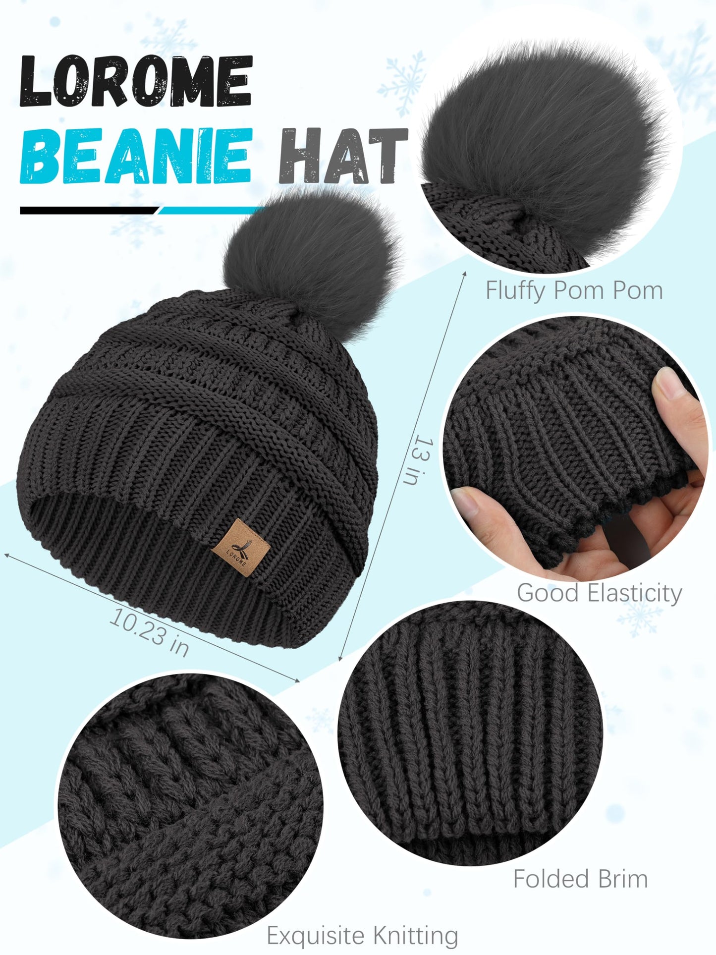 Winter Hat, Scarf, Gloves, and Ear Warmer Set for Women