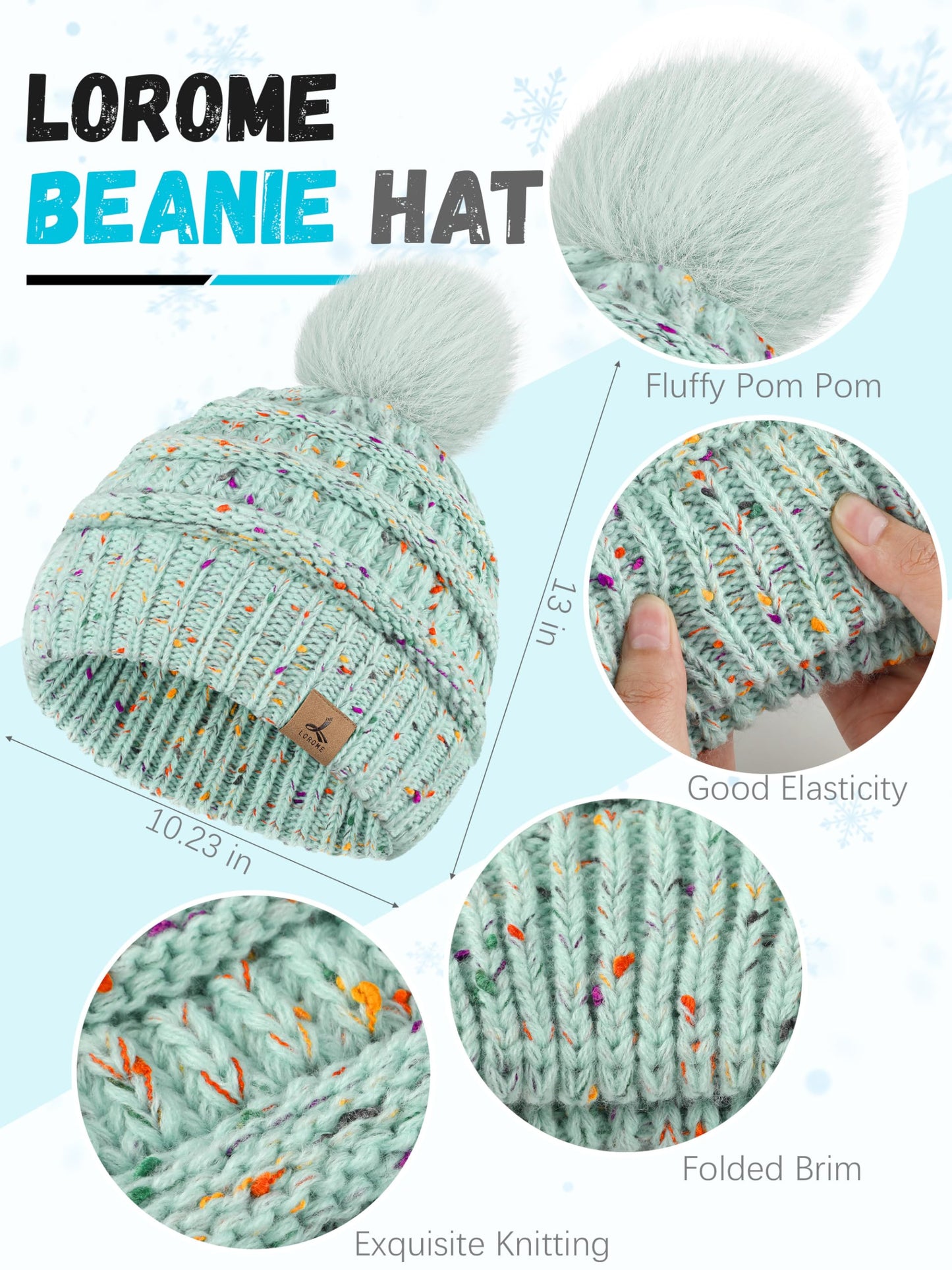 Winter Hat, Scarf, Gloves, and Ear Warmer Set for Women