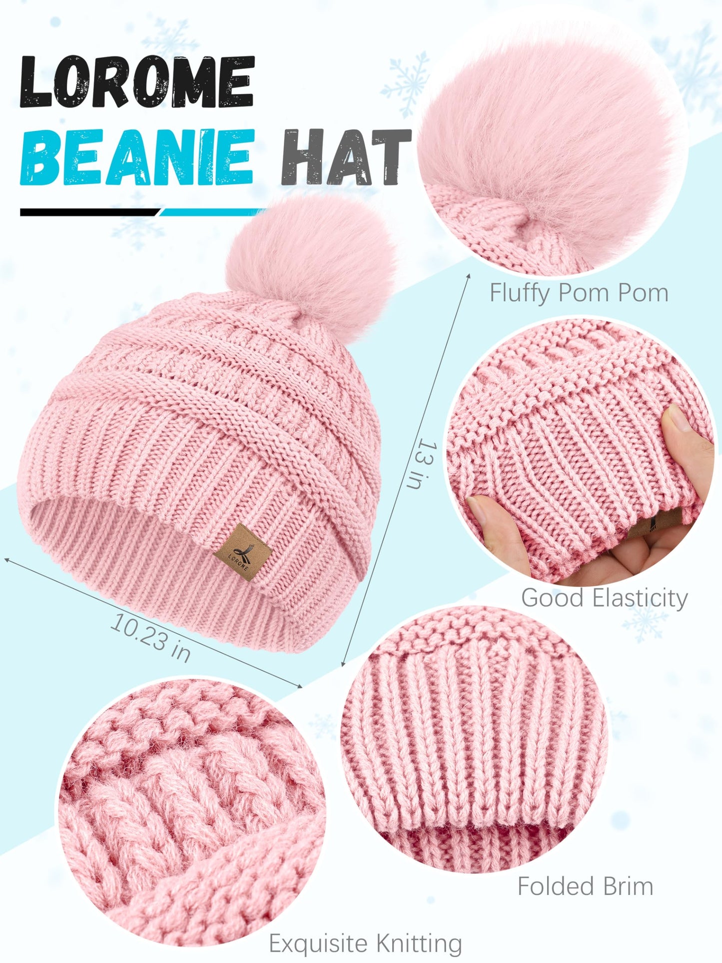 Winter Hat, Scarf, Gloves, and Ear Warmer Set for Women