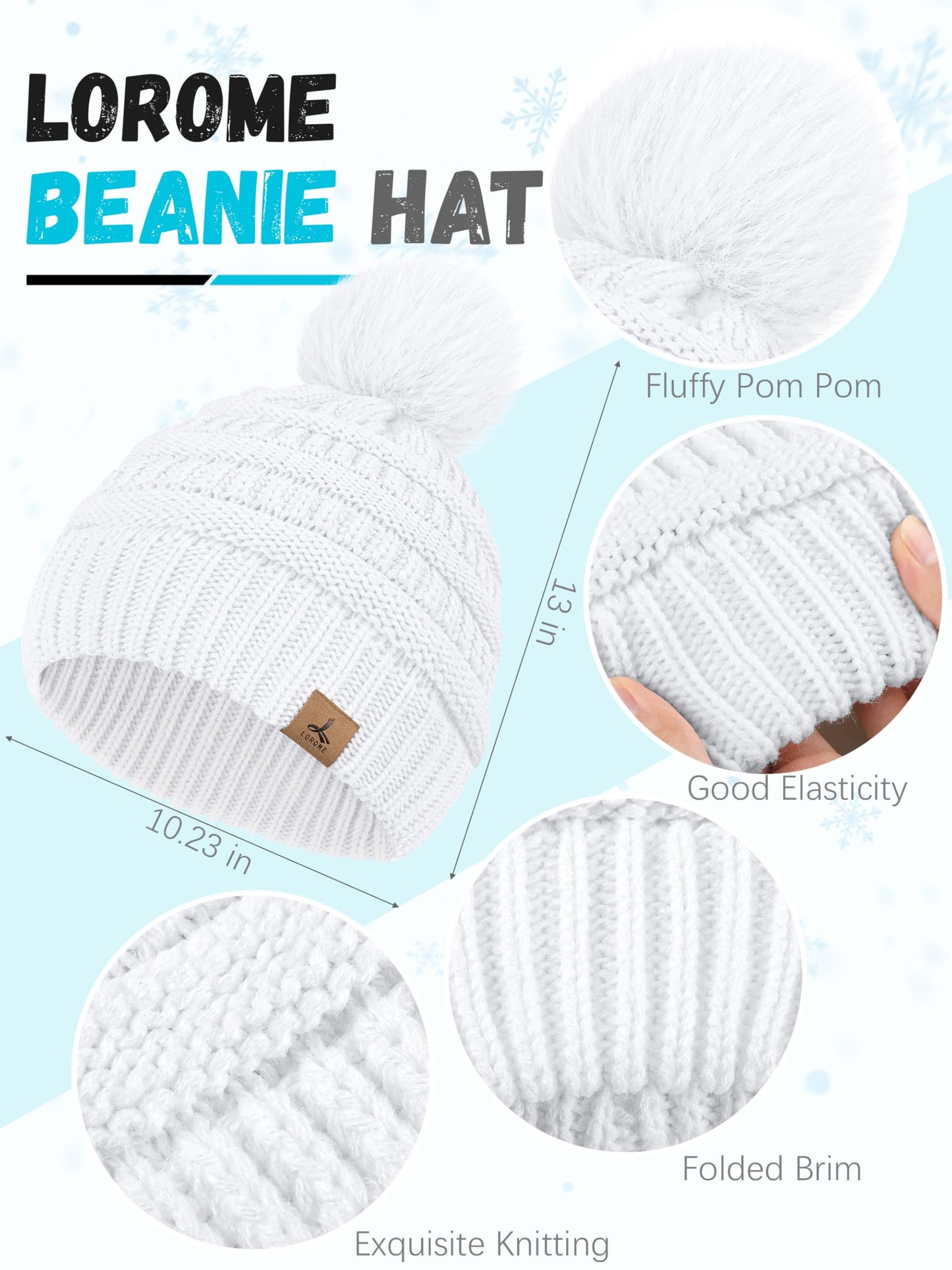 Winter Hat, Scarf, Gloves, and Ear Warmer Set for Women