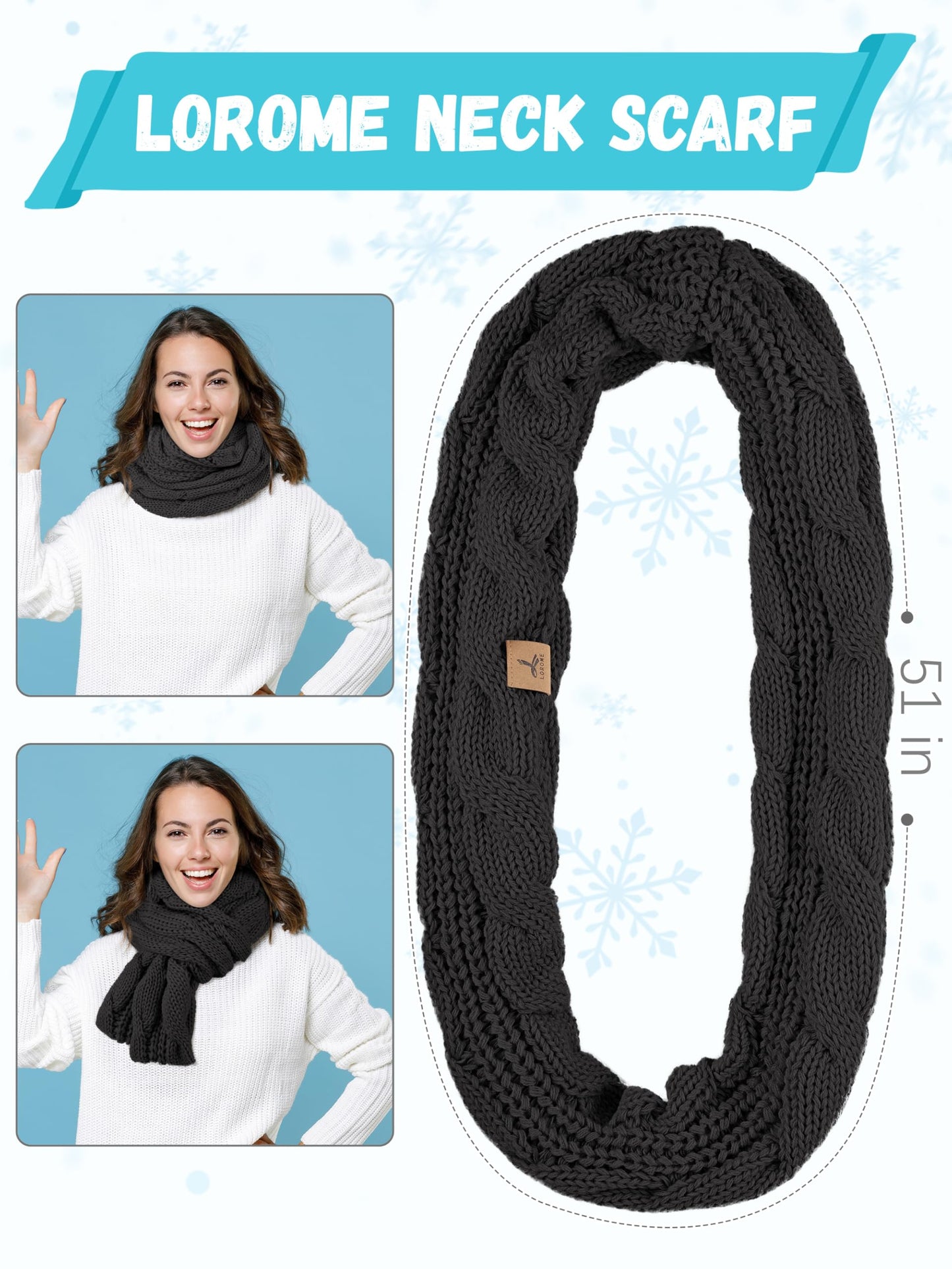 Winter Hat, Scarf, Gloves, and Ear Warmer Set for Women