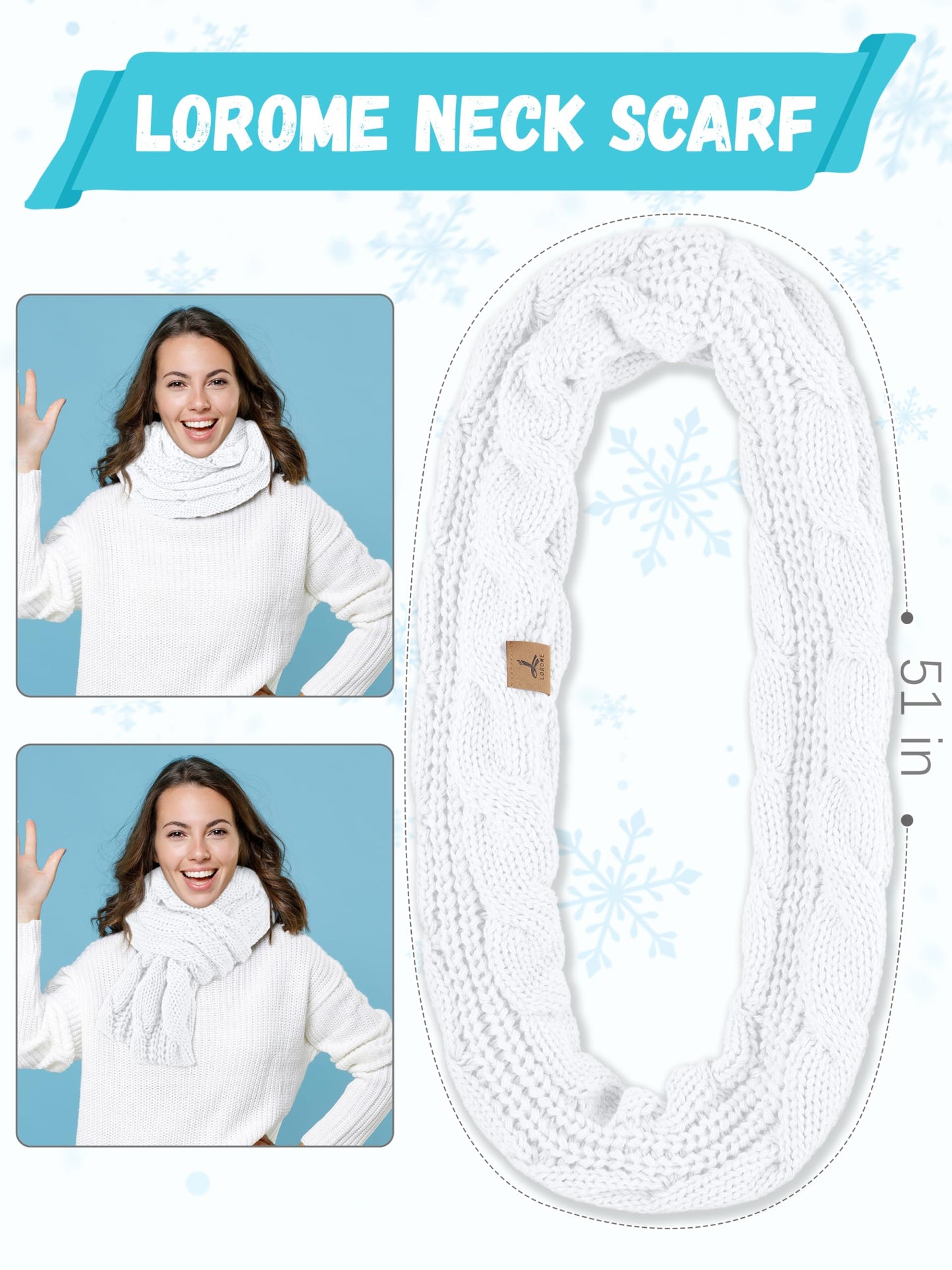 Winter Hat, Scarf, Gloves, and Ear Warmer Set for Women