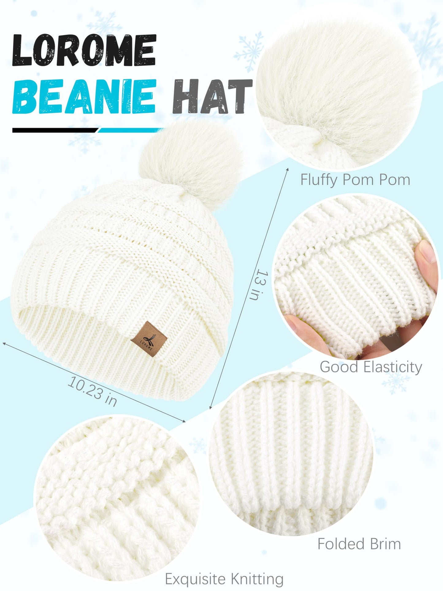 Winter Hat, Scarf, Gloves, and Ear Warmer Set for Women