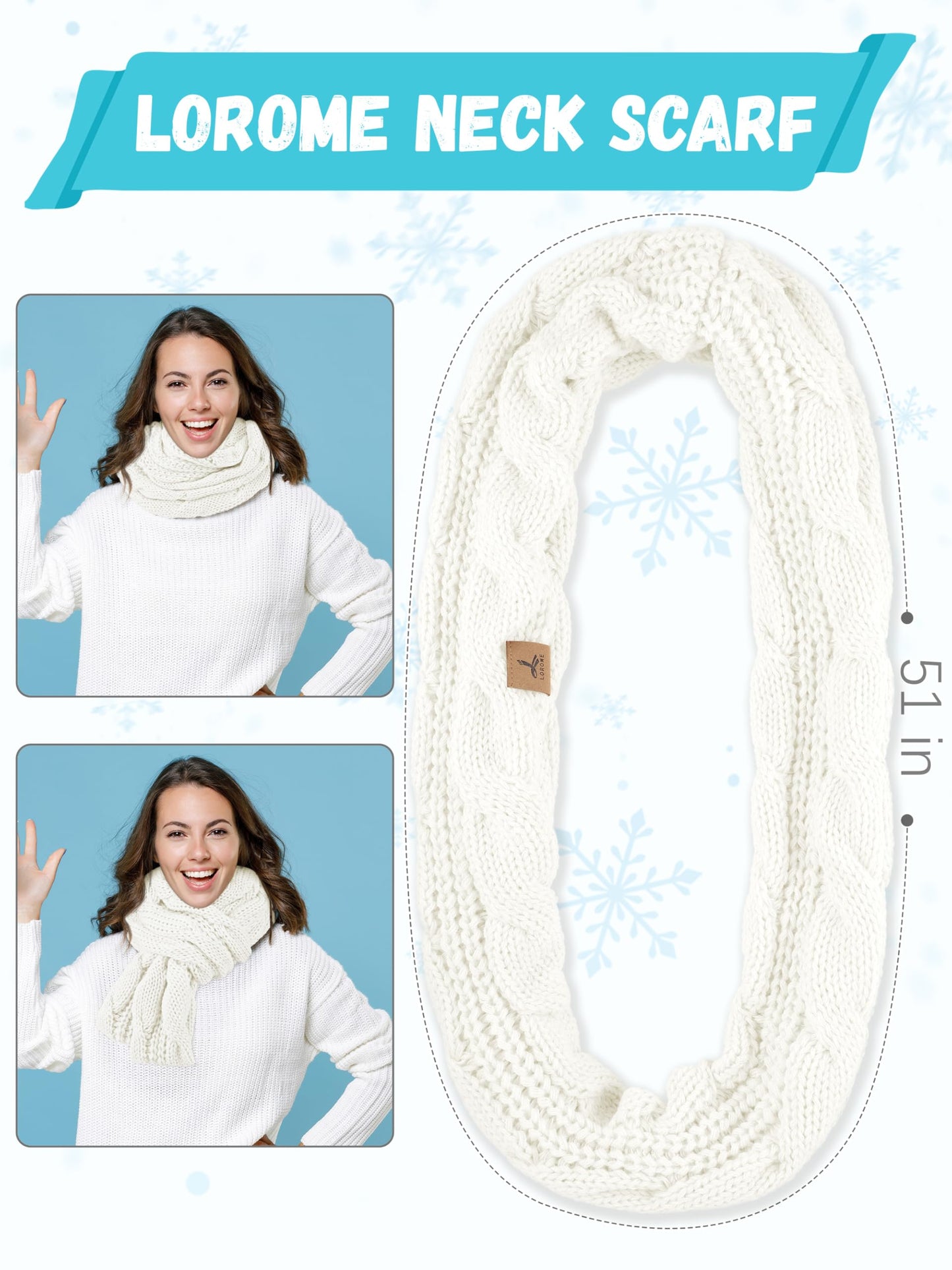 Winter Hat, Scarf, Gloves, and Ear Warmer Set for Women