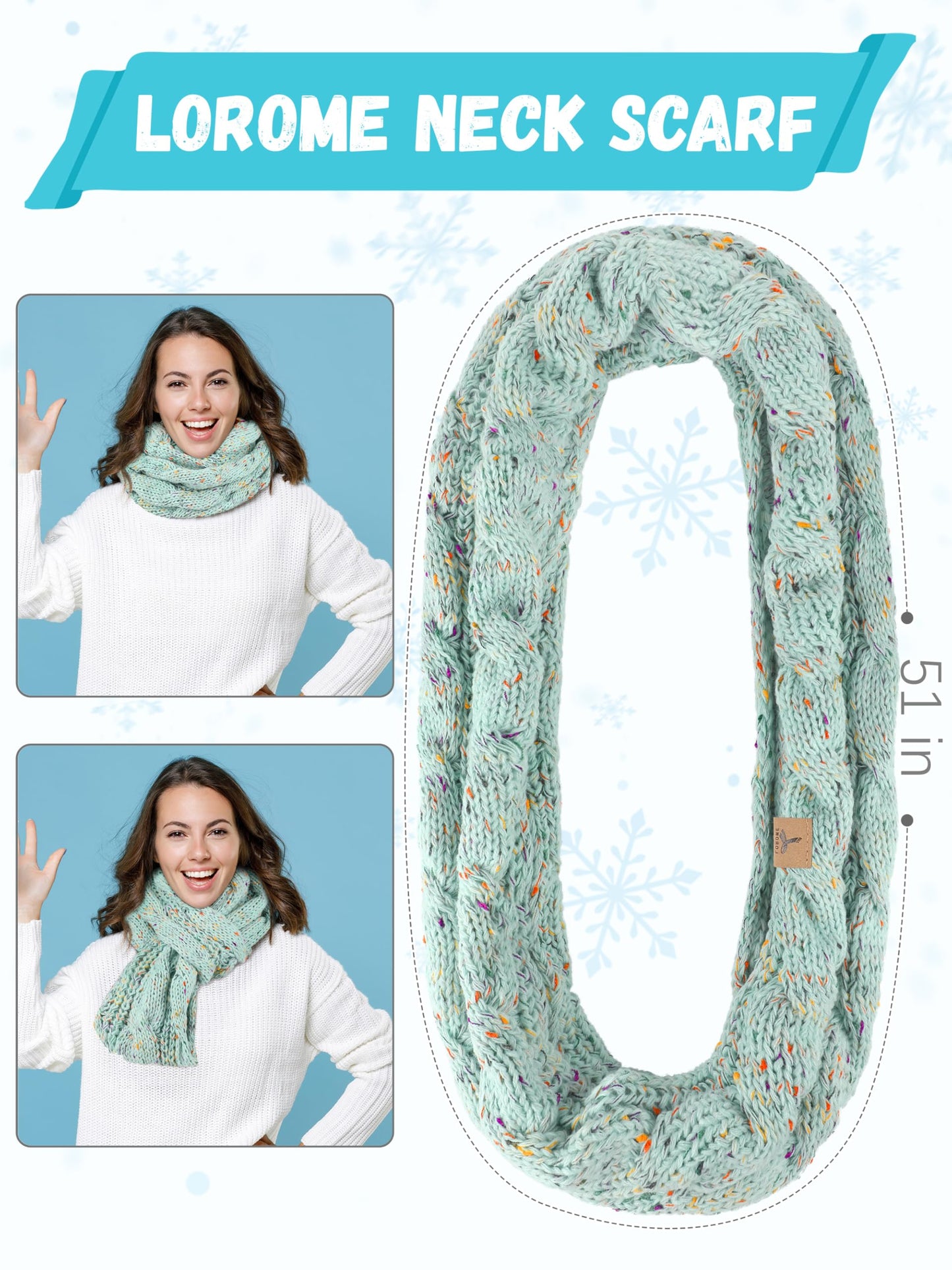 Winter Hat, Scarf, Gloves, and Ear Warmer Set for Women