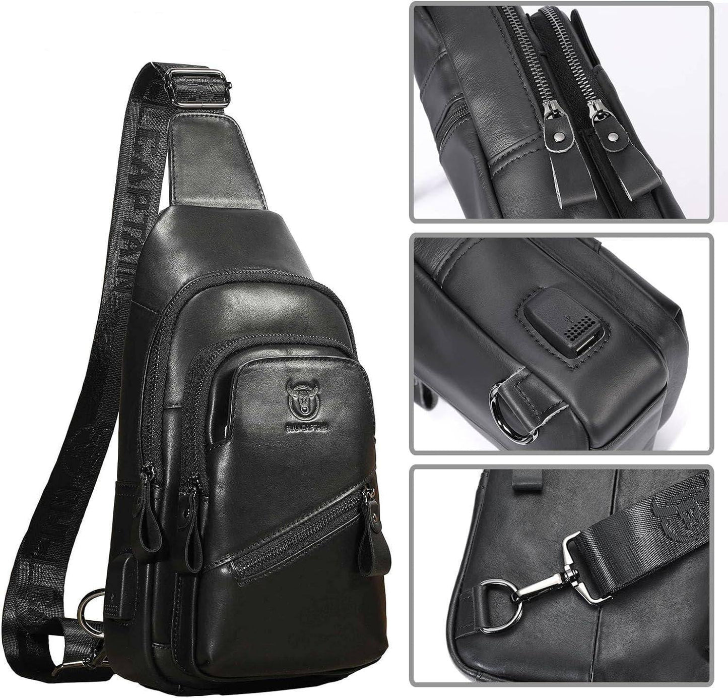 Premium Leather Sling Bag – Functional & Refined - Image #0