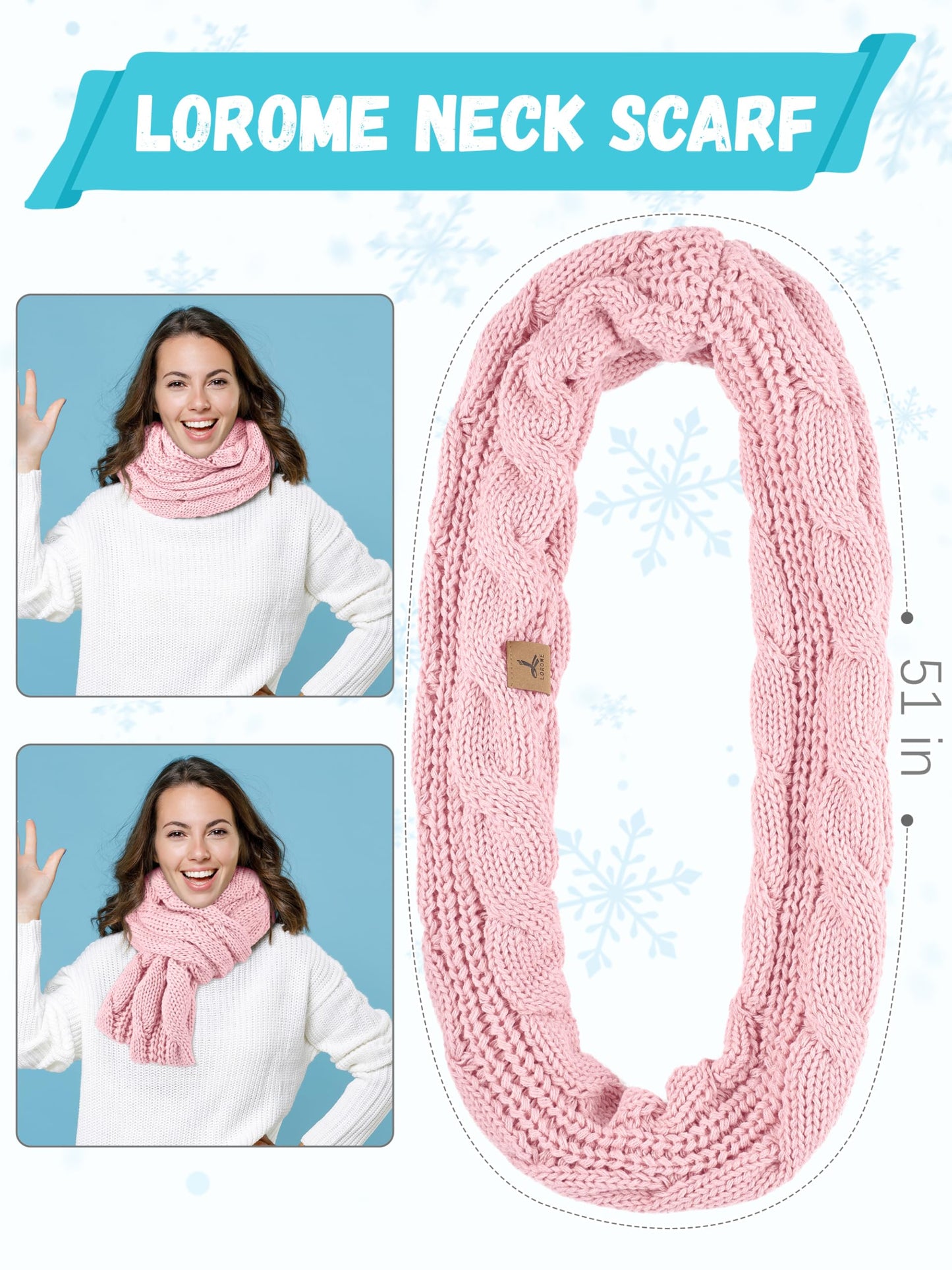 Winter Hat, Scarf, Gloves, and Ear Warmer Set for Women