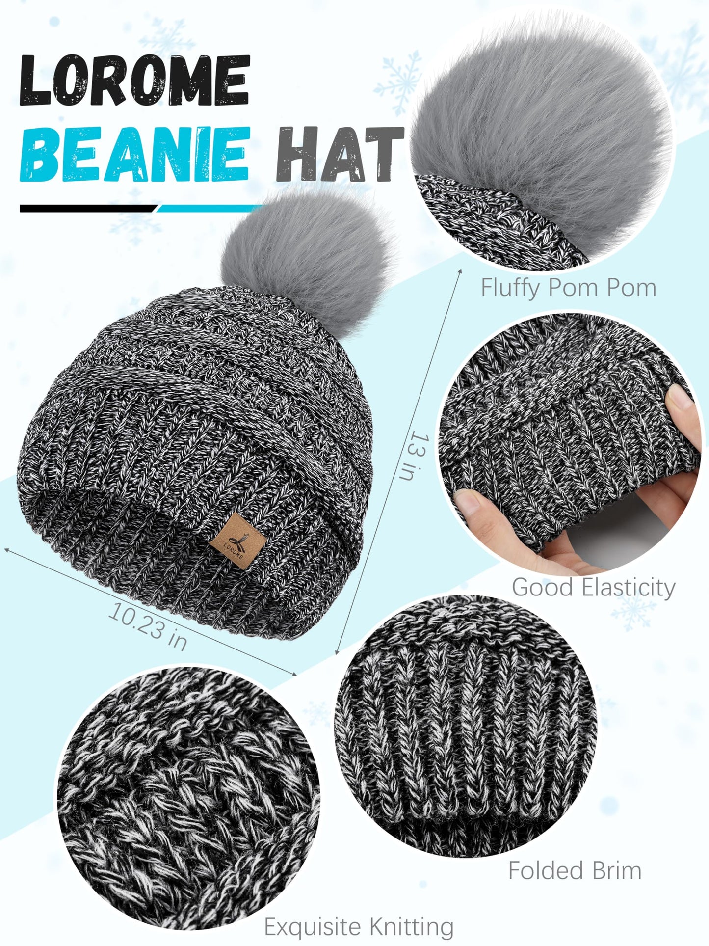 Winter Hat, Scarf, Gloves, and Ear Warmer Set for Women