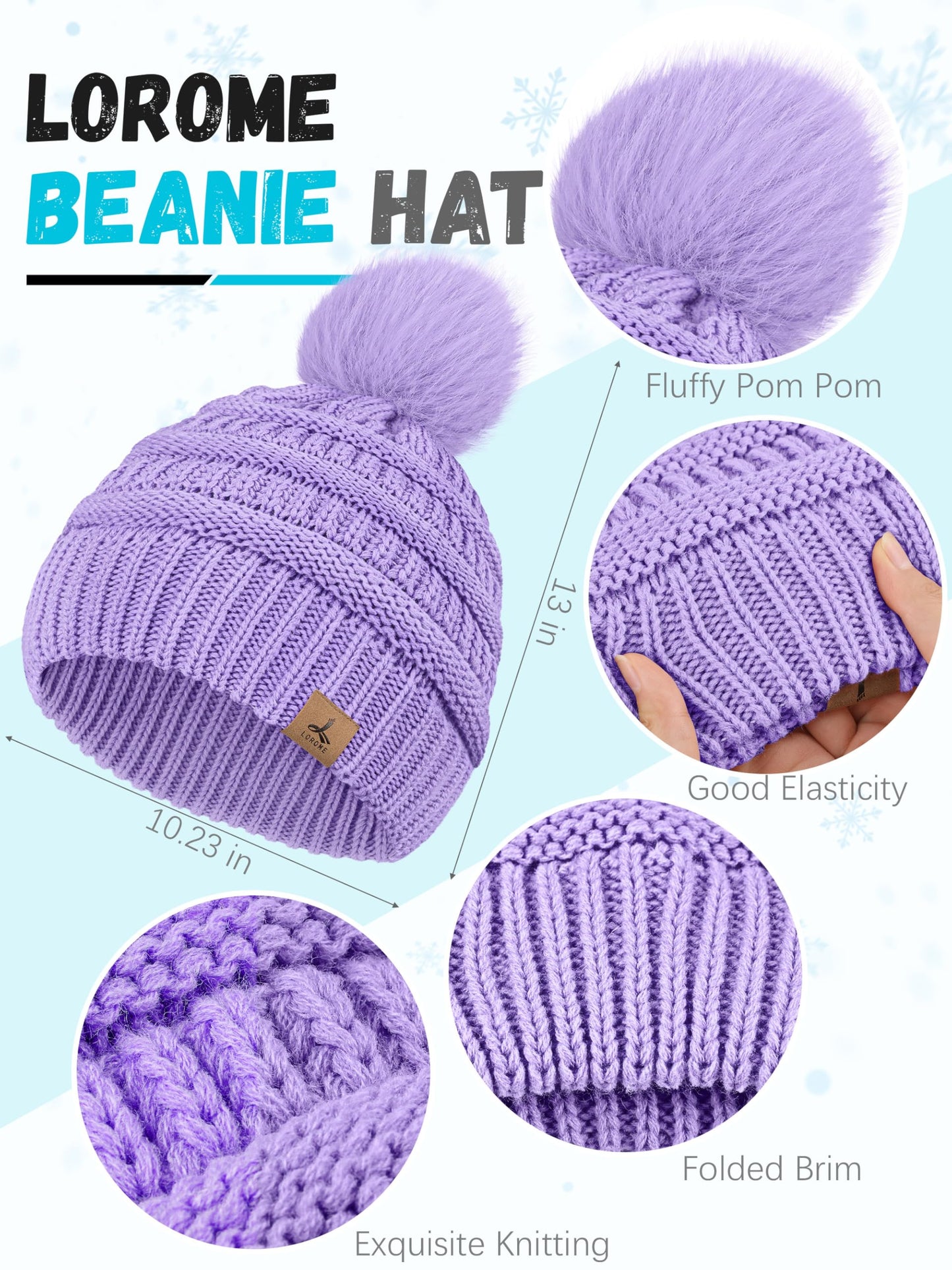 Winter Hat, Scarf, Gloves, and Ear Warmer Set for Women