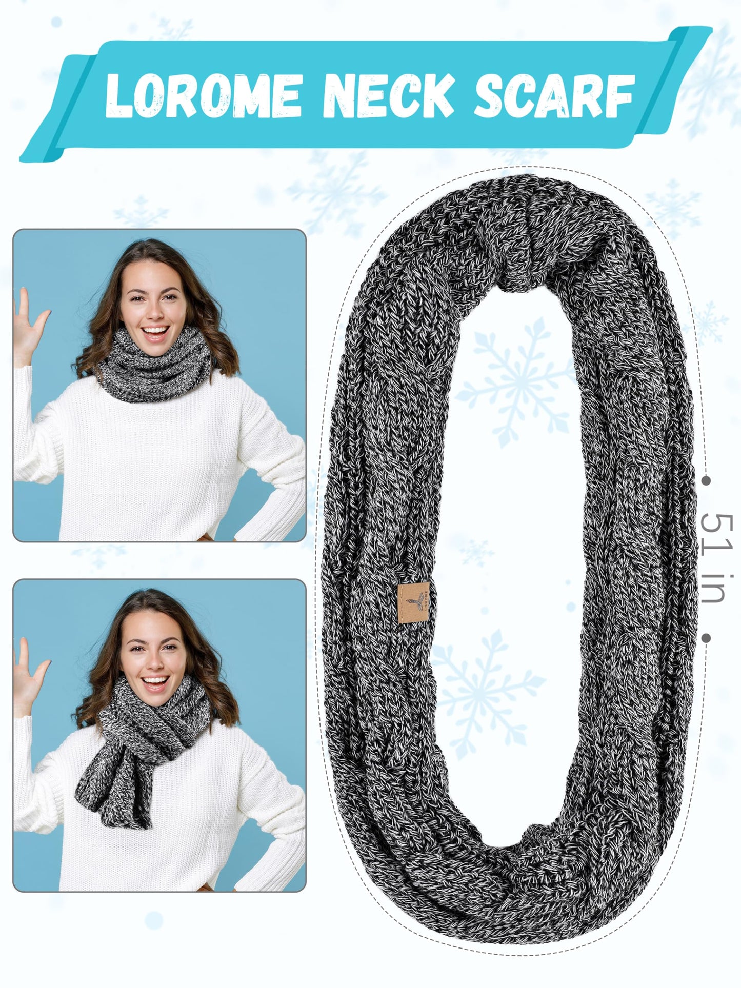 Winter Hat, Scarf, Gloves, and Ear Warmer Set for Women