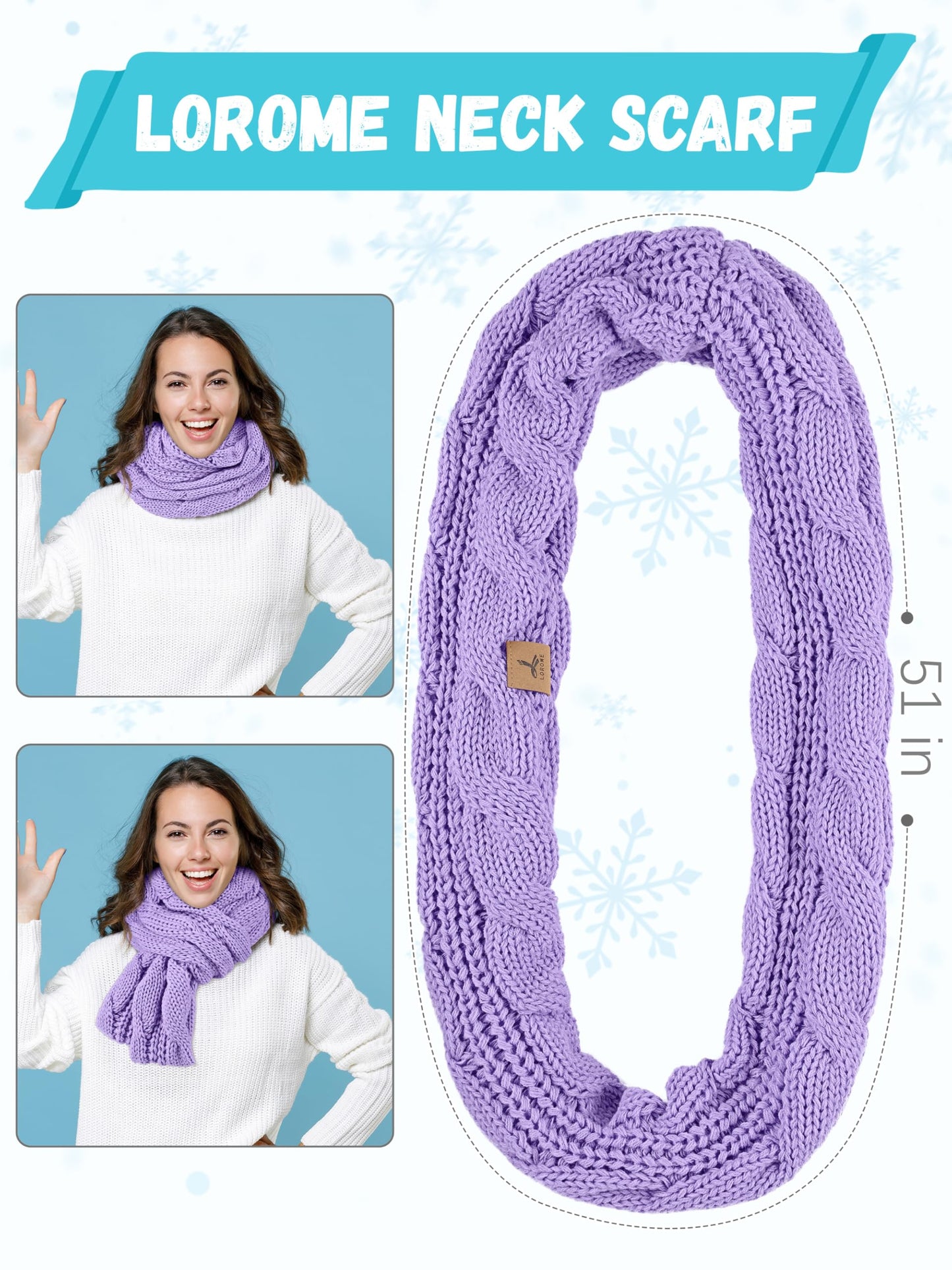 Winter Hat, Scarf, Gloves, and Ear Warmer Set for Women
