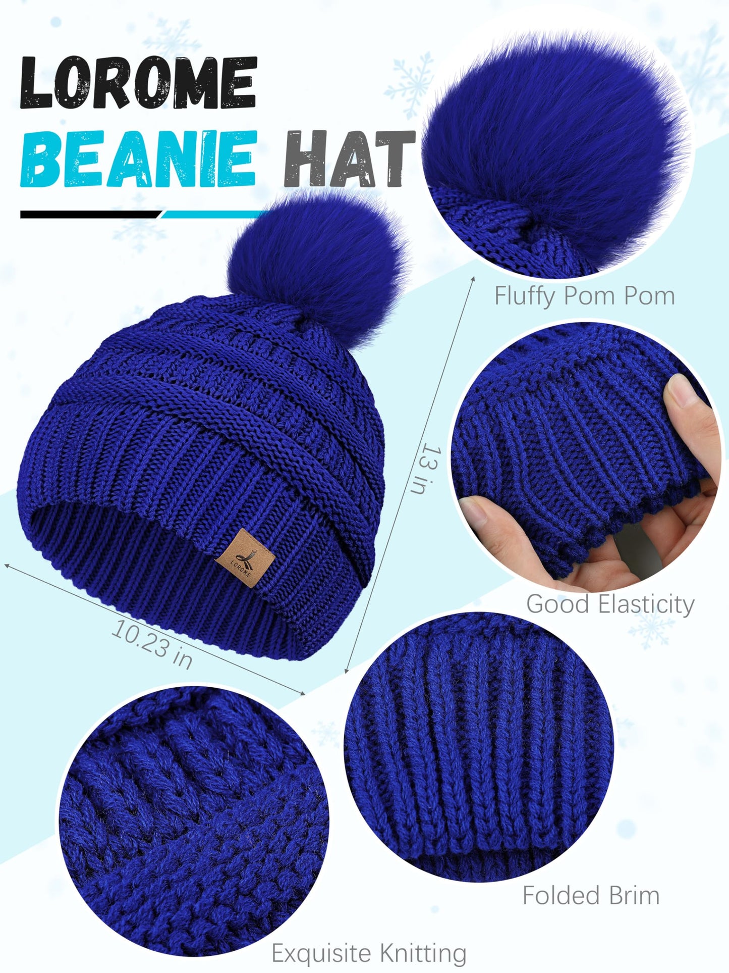 Winter Hat, Scarf, Gloves, and Ear Warmer Set for Women