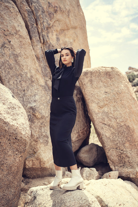 STRAIGHT STRECH SKIRT