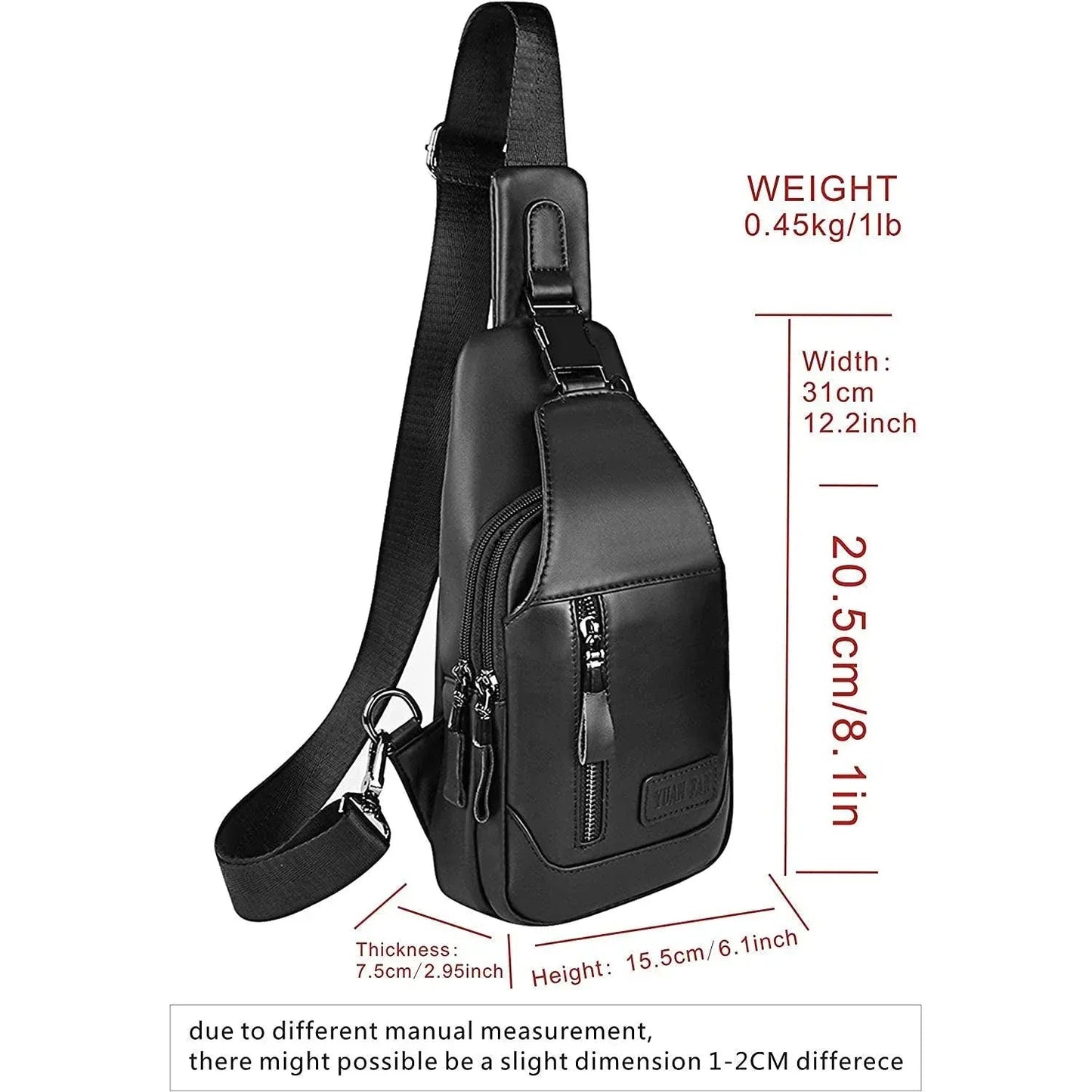 Executive Leather Sling Bag – Sophisticated & Functional