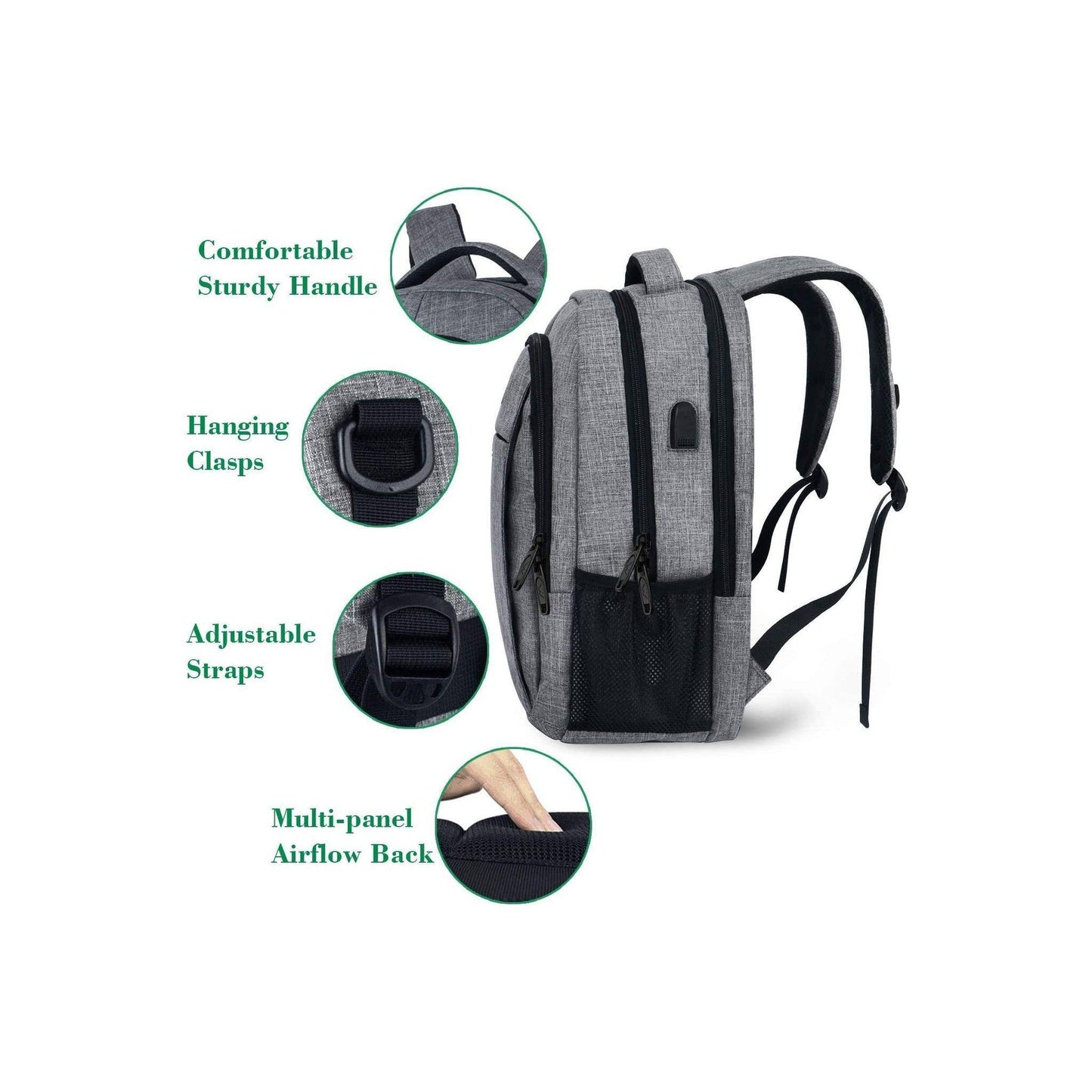 18" Anti-Theft Travel Backpack – Secure & Connected