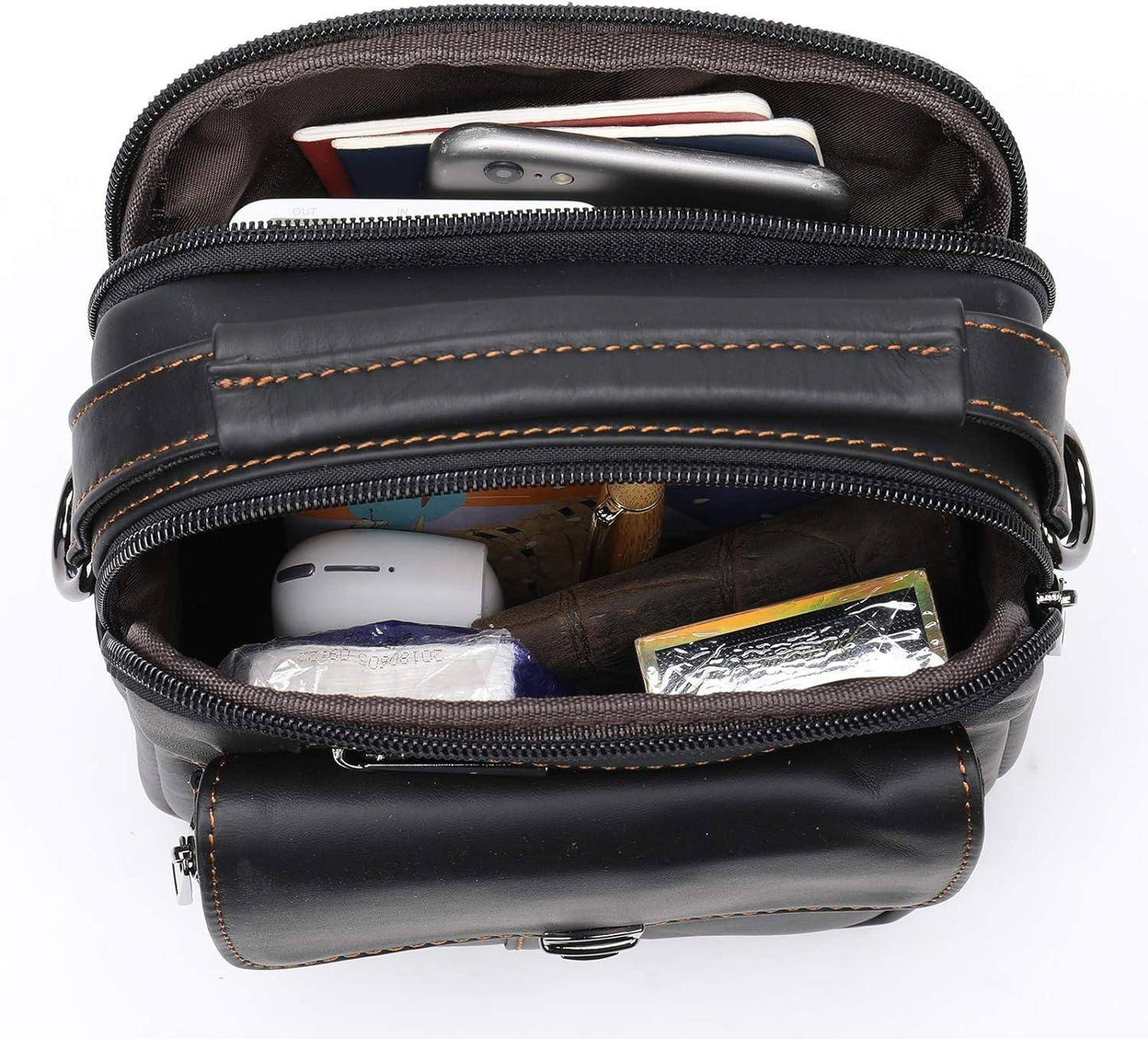 Leather Mini Crossbody Sling Bag – Compact & Refined